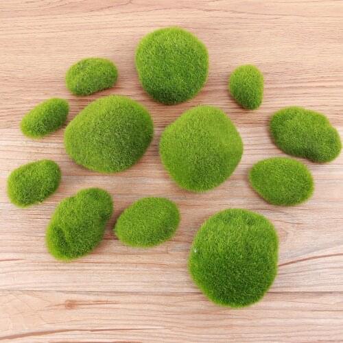 12 Pcs Simulation Moss Stone Plant Decoration for Aquariums and Glass Jar Terrarium Realistic