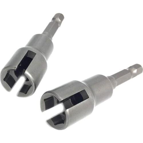 2Pcs Power Wing Nut Driver Set,Slot Wing Nuts Drill Bit Socket Wrenches Tools Set,1/4inch Hex Shank Drills Bits for Panel Nuts S