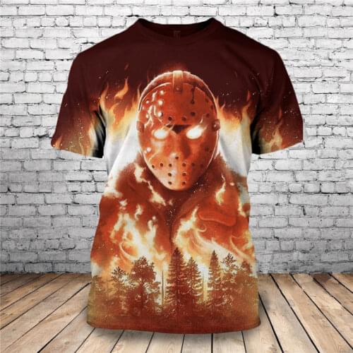 2019 Mens Fashion Tees Movie Character Jason 3D Printed Tshirt Men Tops Unique Clothing Short Sleeve Men T Shirt Drop Shipping