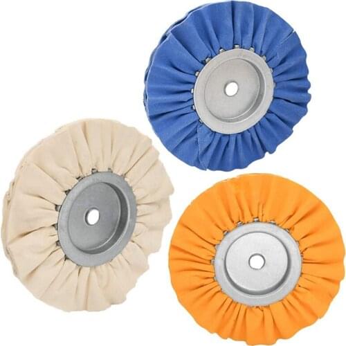 3PCS 8inch Airway Buffing Wheel,5/8inch Arbor Hole,16 Ply Fine,Medium,Coarse Polishing for Angle Grinder Mirror Finish