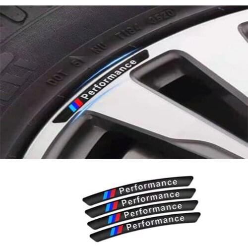 4pcs M Power Performance Aluminium Alloy Stickers Car Wheel Hub Accessories For BMW E34 E36 E60 E90 E46 E39 E70 F10 F20 F30