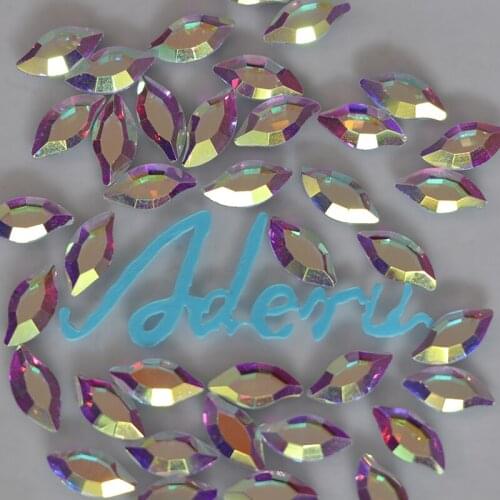 Aderu leaf super shiny leadfree crystal hot fix rhinestone for nail art ornament garment shoe hat scarf phone car decoration