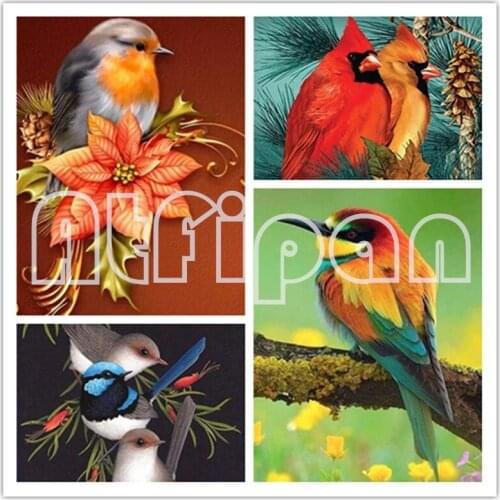 5D Full Diamond Painting Animal Bird Cross Stitch Kit Diamond Embroidery Animal Flower Needlework Decor For Home Holiday Gift