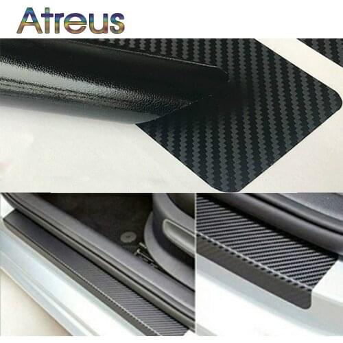Auto carbon fiber scratch strip protection pad for Abarth Fiat 500 BMW E60 E36 E34 Mercedes Benz W204 Volvo XC90 V70 Accessories