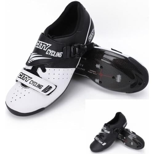 C1 New Full Carbon Fiber White Black Cycling Self-Locking Shoes Rapped Road BOA Dial Thermoplastic Ultra Light Hard Racing