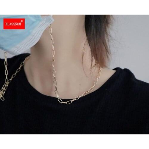 2021 New Korean Vintage Pearls Glass Bead Necklace Mask Chain Strap Hang On Neck Glasses Holder Rope For Women Glasses Strap