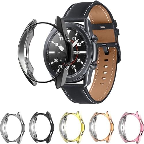 Plating TPU Case Bumper For Samsung Galaxy Watch 3 45mm 41mm Protective Cover For Samsung 3 Smartwatch Protector Frame Shell