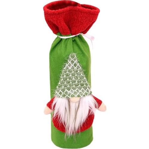 Christmas Sweater Wine Bottle Cover, Reusable Wine Bottle Bags for Holiday Party Christmas Table Home Decoration
