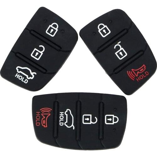 LEEPEE For Hyundai Ix35 Ix45 3 4 Buttons Remote Auto Replacement Parts Car Key Rubber Button Pad Car Key Shell Key Case Cover