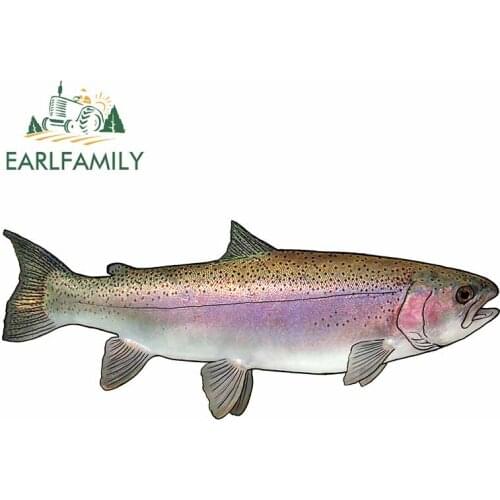 EARLFAMILY 13cm x 5.3cm for Cutthroat Trout Funny Car Stickers and Decals Vinyl Car Wrap JDM Laptop Refrigerator Decoration