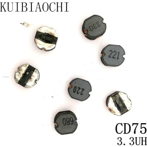 20pcs/LOT SMD Power Inductor CD75 3.3UH 3R3 7.8*7.0*5.0mm Unshielded winding inductor