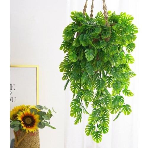 76cm Artificial Green Plants Artificial Ivy Wall Hanging Plants Vines Fake Greenery Drooping Turtle Leaves Garland Decoration