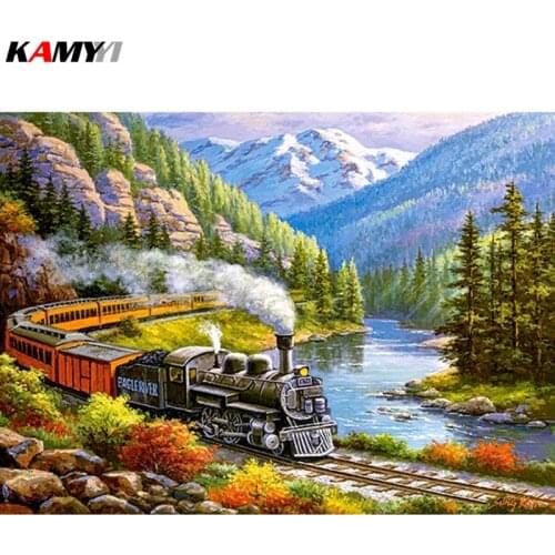 Full Square/Round Drill 5D DIY Diamond Painting train 3D Embroidery Cross Stitch Mosaic Decor HYY