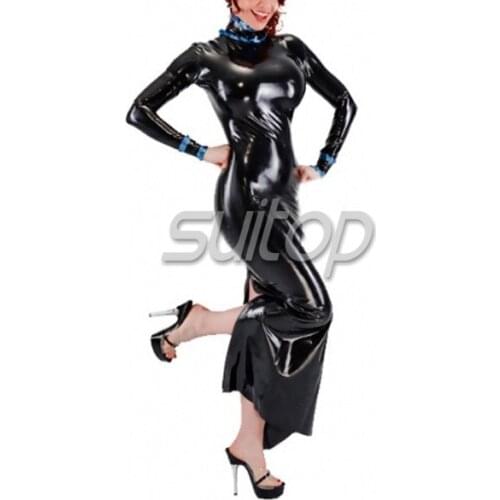 Suitop latex maid dress with apron