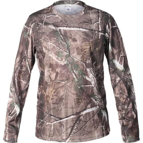 Summer Quick-Drying Camouflage T-Shirt Tops Male Airsoft Hunting Fishing Hiking T-Shirts Long Sleeve Military Tactical Clothes