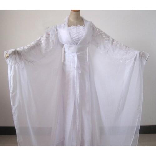 Liu YiFei 5 Designs White Dragon Fairy Costume for TV Play The Condor Heroes Xiao LongNv Drama Costume Hanfu