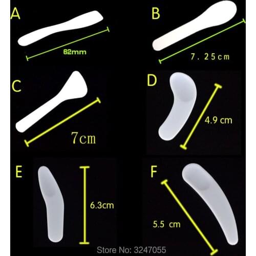 100pcs/lot Plastic White DIY Cosmetic Mask Spoon, Small Makeup Tool Accessories, Fail Beauty Tool, Cosmetic Stick Mixing Scoop