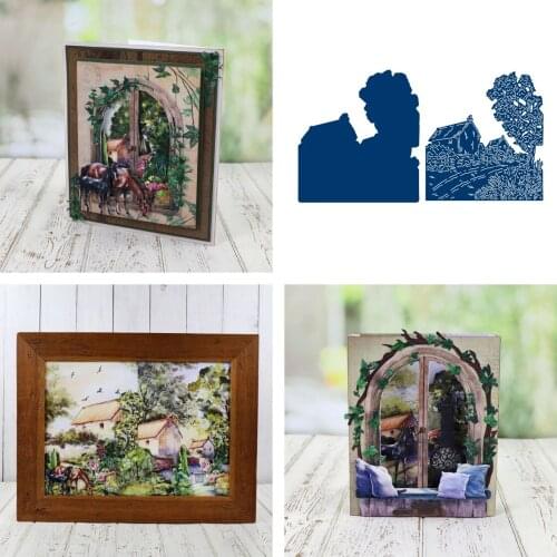 Country Lane Metal Cutting Dies for DIY Scrapbooking Crafts Dies Cut Stencils Maker Photo Album Template Handmade Decoration