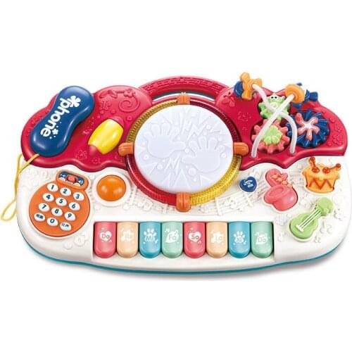 Artfunning 3-6 years old early childhood education multifunctional toy piano puzzle round bead electronic musical instrument