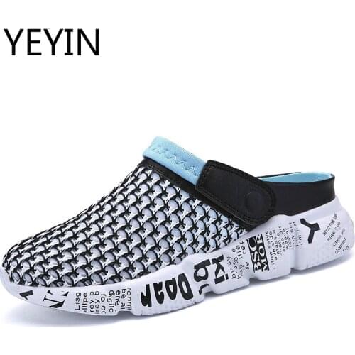 Mens Summer Slippers Shoes Breathable Cool Beach Flip Flops Home Outside Mens Slippers Large Size 39-46 Male Casual Footwear