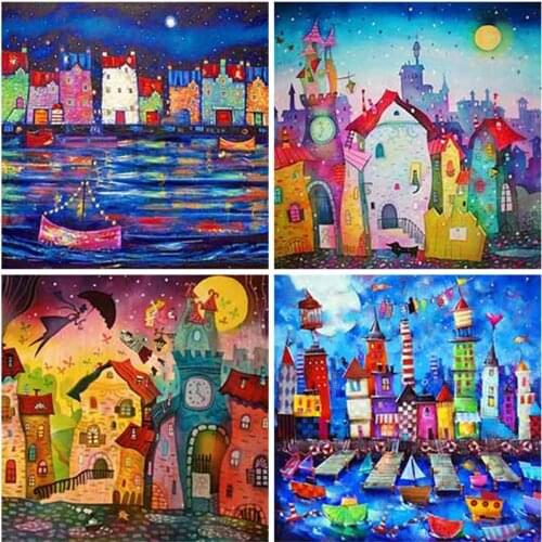 Craft Colorful Draw DIY 5D Diamond Painting Full Round & Square Resin Mosaic Embroidery Cross Stitch Kits Wall Art Decor Gift