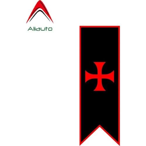 Aliauto Cool Car Sticker Cross Templar Knights C Auto Accessories Vinyl Decal Cover Scratches for Smart Audi C5 Opel,14cm*5cm