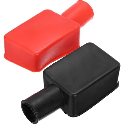 New 2pcs Plastic Car Boat Battery Terminal Protective Covers Insulating Replacement Caps Accessories