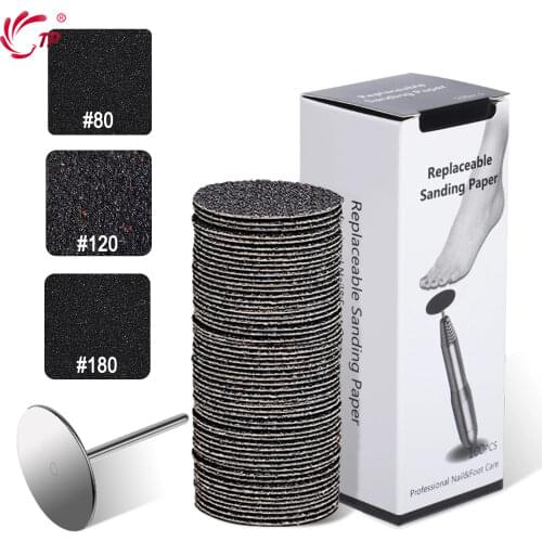 New TP Replaceable Sandpaper Disc Cuticle Callus Remove Tool Electric Foot File Callus Hard Dead Skin Remove Pedicure Tool
