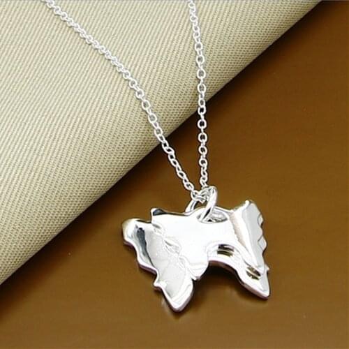 925 Sterling Silver Two Butterfly Pendant Necklace For Women Necklace Wedding Engagement Jewelry Gift