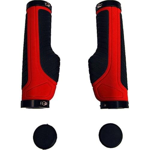 PCycling Ergonomic Bicycle Grip Handlebar TPR Rubber Sleeve 22.2mm Standard Anti-slip MTB Bicycle Hand Support Damping Rod End
