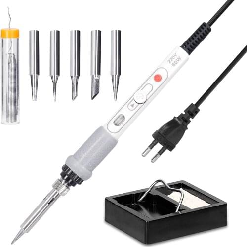 60W Portable Handheld Professional Electric Soldering Iron Pen Type 200~450℃ Temperature Adjustable Electric Iron Switch Button