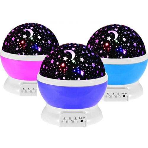 Starry Sky Night Light Planet Magic Projector Earth Universe LED Lamp Colorful Rotate Flashing Star Kids Baby Christmas Gift
