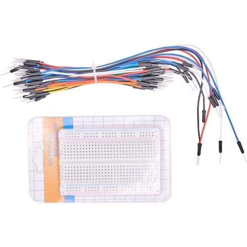 Raspberry pi 4 model B Kit, 400 Points Tie Points Solderless Breadboard + 65pcs Jump Wires Kit for Raspberry Pi 4B, 3B, 3B