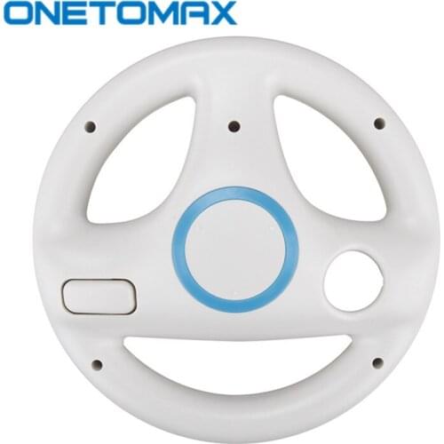White Kart Racing Steering Wheel For Nintendo Wii Kart Games Remote Controller For WII Racing Game Accessories
