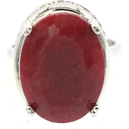 16x14mm Ravishing Created Rich Blue Aquamarine CZ For Women Daily Wear Silver Rings Wholesale Drop Shipping