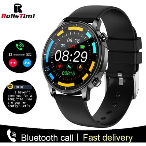 Rollstimi Smart Watch Lady men Full Touch Fitness Tracker Blood Pressure fashion Women Smart wristband for Xiaomi Android IOS