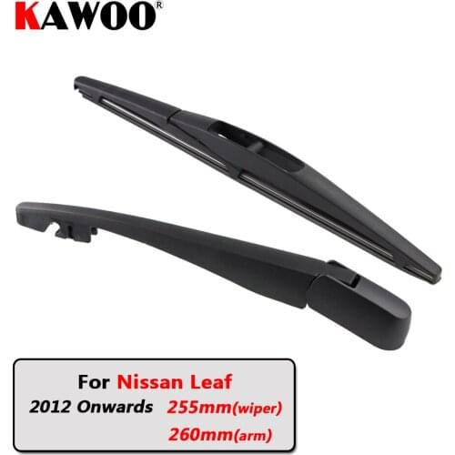 KAWOO Car Rear Wiper Blade Blades Back Window Wipers Arm For Nissan Leaf Hatchback (2012 Onwards) 255mm Auto Windscreen Blade