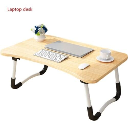 Laptop Desk Folding Bed Dormitory Desk Small Table Bedroom Desk Laptop Stand Sofa Writing Desk Student Writing Desk QX