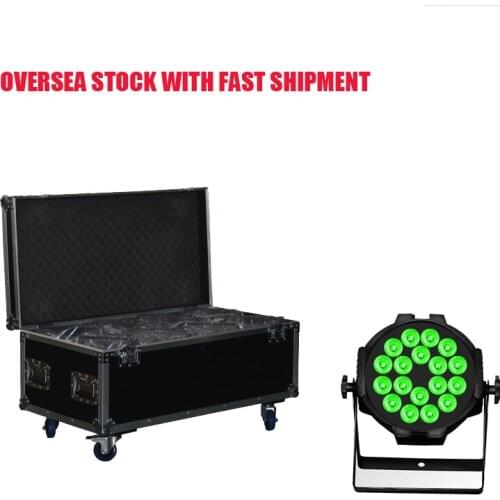 UK STOCK DJ Stage Lighting18X15W 5in1 RGBAW LED PAR LIGHT DMX 512 LED Par Projector For Event Party With 6in1 Flight Case