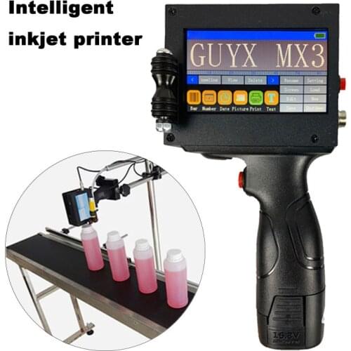 LED Touch Screen Handheld Inkjet Printer Intelligent USB Production Date Food Packaging Code Machine Printing Code Batch Number