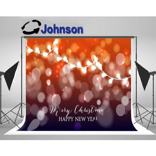 String lights Merry Christmas Blur Silver Snowflakes bokeh background Computer print wall photo backdrop