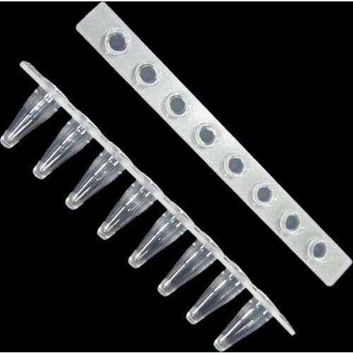 Pcr eight-connected tube 8 row tube PCR Centrifuge Tube Plastic microcentrifuge tube sample tube PCR tube tubes LANSO Brand