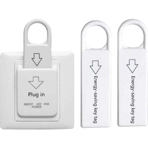 Type 86 Plug in Magnetic Card Switch For Energy-saving Insert Key With 3 Cards For Office Building Hotel Apartment Flat Villas