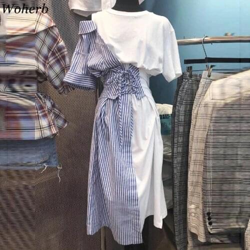 Летние платья в полоску Woherb China At AliExpress