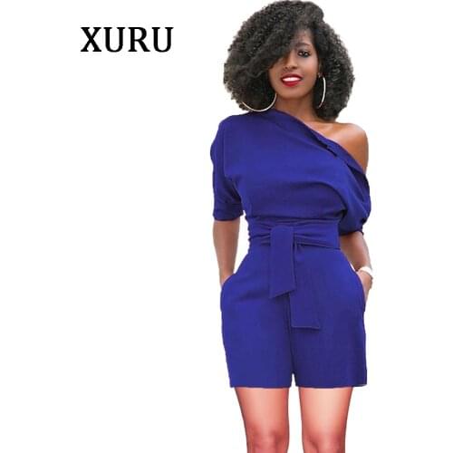 Женские однотонные комбинезоны XURU China At AliExpress