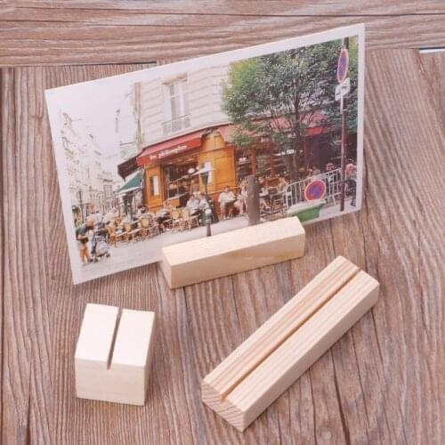 Natural Wood Memo Clips Photo Holder Clamps Stand Card Desktop Message Crafts DIY Crafts Picture Frame Desk Organizer Home Decor