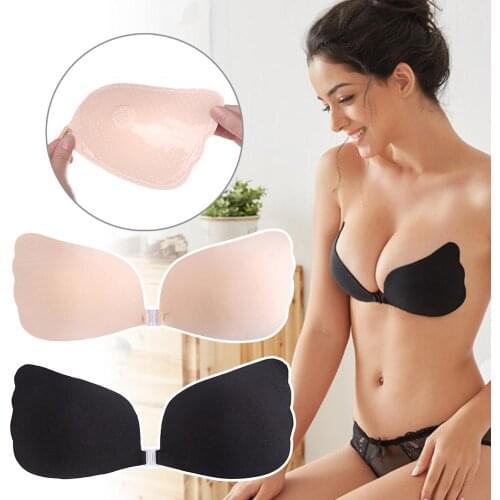 Women Backless Strapless Bralette Lady Self-Adhesive Magic Stick Invisible Bra Breast Pad Accessories Bra