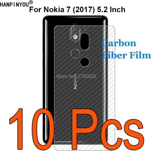 10 Pcs/Lot For Nokia 7 (2017) 5.2" Durable 3D Anti-fingerprint Transparent Carbon Fiber Back Film Screen Protector