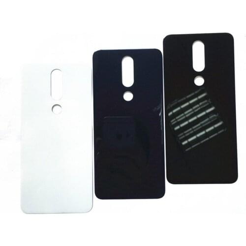 10pcs Back Glass Panel Cover Rear Case For Nokia 6.1 Plus X6 Battery Cover Housing Door For Nokia 5.1 Plus x5 Replacement Parts
