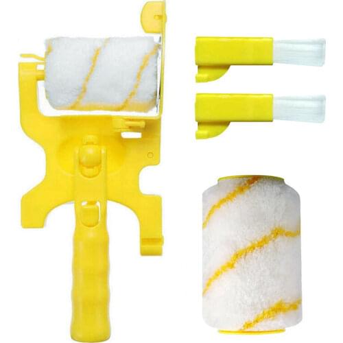 5pc/SET Multifunctional Wall Decorative Paint Roller Corner Brush Handle Tool DIY Household Easy to Operate Painting Brushes KIT